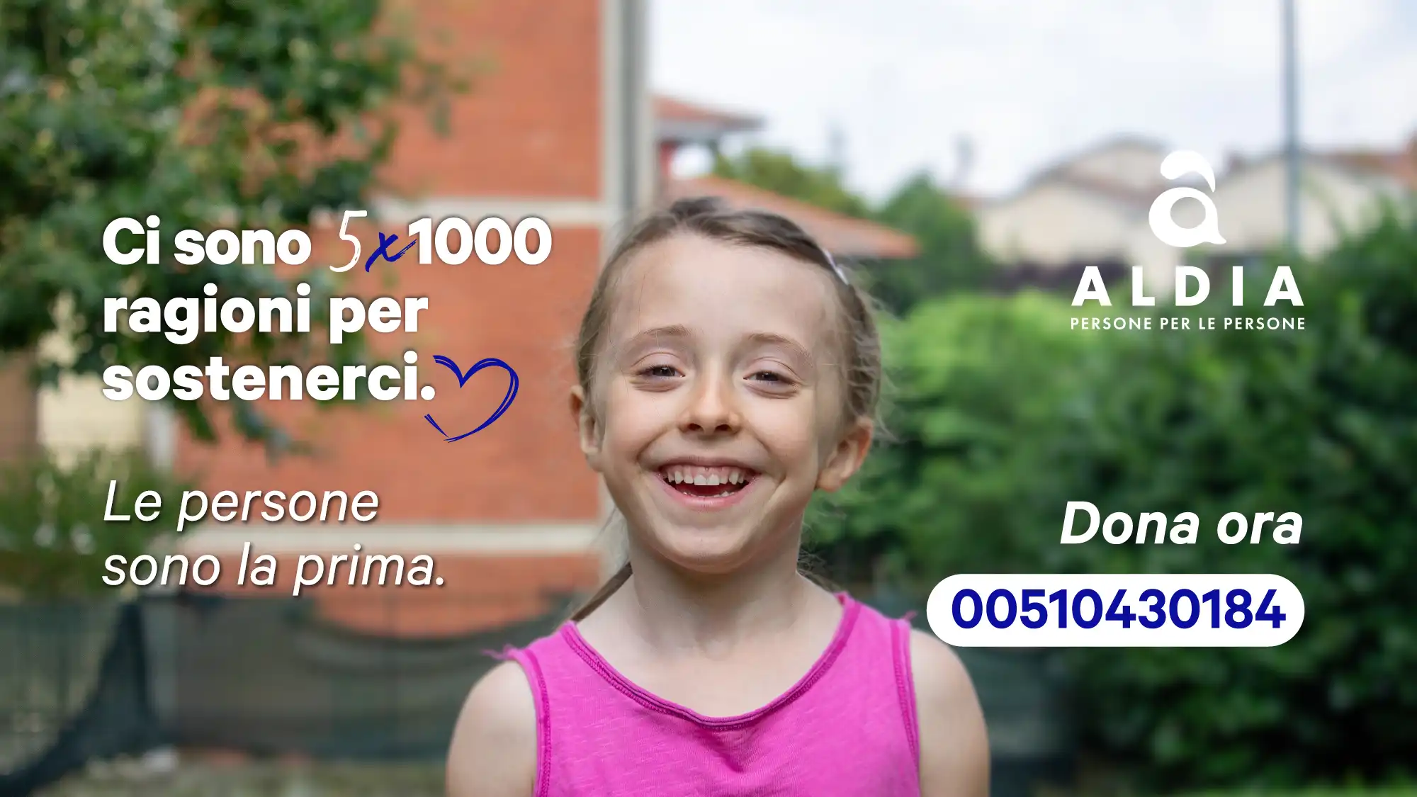 Ci sono 5x1000 ragioni per sostenerci: le persone sono la prima